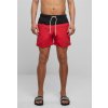 Urban Classics krátke nohavice Block Swim Shorts blk/red