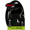 Flexi Vodítko Black Design L pások 5m černo-stříbrné