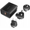 Nabíjačka cestovný adaptér USB QC 3.0 rýchle nabíjanie 18W US/UK/EU/AU