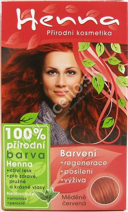 Henna prírodná farba na vlasy medeně červená 123 prášková 33 g od 3,4 € -  Heureka.sk