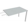 Hobis Pracovný stôl Uni, reťaziaci, 120x75,5x80 cm, sivá/biela