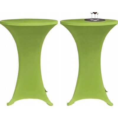 vidaXL Naťahovacie obrusy 4 ks zelené 80cm