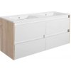 Spodná skrinka Porto 120 s umývadlom dub sonoma-biela