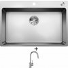Blanco ANDANO 700-IF/A nerez hodvábny lesk s excentrom PushControl 525246 + Blanco MIDA-S chróm 521454