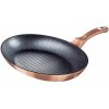 BERLINGERHAUS Pánev na ryby a steaky s mramorovým povrchem 35 cm Rosegold Metallic Line BH-7170