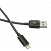 Kábel C-TECH USB 2.0 Lightning (IP5 a vyšší) nabíjací a synchronizačný kábel, 1m, čierny CB-APL-10B