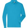 James & Nicholson Polokošile JN 1842, dlouhý rukáv, pánská COT02184244016-turquoise Tyrkysová 6XL