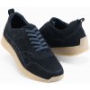 Ombre Men's lightweight suede sports style sneakers - navy blue čierna 40 Ombre 5907064516469