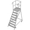 Podesta hliníková, pojazdné schody jednostranné, 8 stupňov KRAUSE 821065