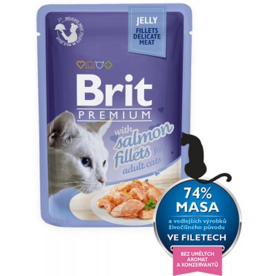 Brit Premium Cat Delicate Fillets in Jelly with Salmon 24 x 85 g
