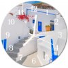 Nástenné sklenené hodiny Santorini fi 30 cm