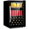 Klarstein Beersafe 5XL, chladnička, 148 l, 3 police, panoramatické sklenené dvere, nehrdzavejúca oceľ (HEA8-Beersafe-148-bl)