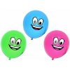 Wiky Balónik nafukovací 30cm - sada 10ks, tvár