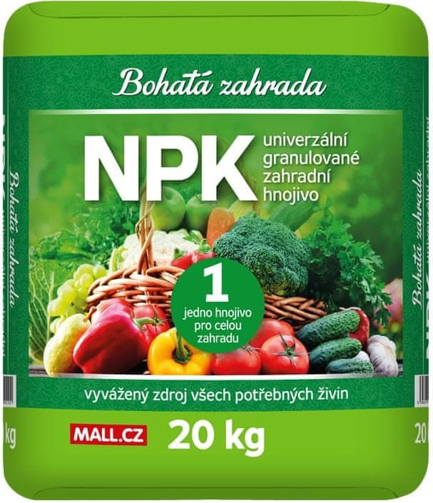 Bohatá zahrada NPK - Univerzálne zahradné hnojivo 20kg