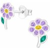 iŠPERKY Strieborné náušnice kvet ID|313538