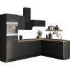 Kuchynský blok Optifit Rurik986 210 cm farba čela biela lesk farba korpusu biela matný