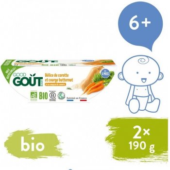 Good Gout Bio Pyré z maslovej tekvice a mrkvy 2 x 190 g