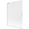 MEXEN/S - Velar dvojkrídlová posuvná vaňová zástena 130 x 150, dekor, biela 896-130-000-31-20