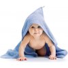 Bellatex Osuška pre bábätká s kapucňou svetlomodrá, 80 x 80 cm
