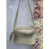 Katrin's Fashion Zlatá kožená crossbody kabelka Grosso grossocross009b - Zlatá grossocross009b