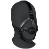 Ouch! Xtreme Head Harness with Breathable Ball Gag and Nose Hooks Black