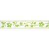 DIMEX - Samolepiace bordúry na stenu - Biela, Zelená- 3 cm x 10 m