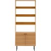 Knižnica v dekore duba v prírodnej farbe 80x200 cm Kyoto – House Nordic
