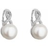 Evolution Group Strieborné náušnice s riečnou perlou 21048.1 biela