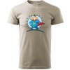 Ocko superman - dievča a dievča - Klasické pánske tričko vyššej gramáže - 3XL ( Ľadovo sivá )