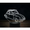 Beling 3D lampa,1957 Volkswagen Beetle ,7 farebná VW1