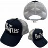 The Beatles Drop T Logo & Apple Modrá / Biela