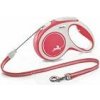 Vodítko FLEXI Comfort M lanko 5m/20kg červená NEW
