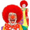 PARUKA KLAUNA AFRO KLAUN KUČERAVÉ VLASY ČERVENÁ