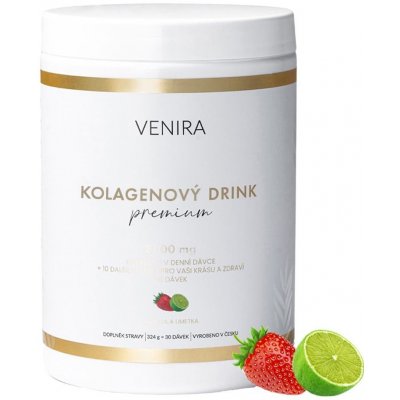 Venira Premium kolagénový drink pre vlasy, nechty, pleť s príchuťou jahody a limetky 800 g