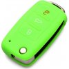 Silikónový obal GARO na kľúč Škoda, VW, Seat zelený (3-tlačítkový)