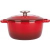 Liatinový hrniec s pokrievkou FONTESTIC traditional red, 20 cm x 10,5 cm, 2,7 l