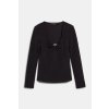 TOP KARL LAGERFELD FAN LUREX LSLV TOP BLACK LUREX