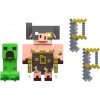 Figúrka Minecraft Legends 8 cm 2 ks – Creeper vs. Piglin Bruiser GYR98