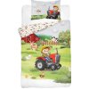 DETEXPOL Bambusové obliečky do postieľky Bavlna, Bambus, 3D Farma červená 100/135, 40/60 cm