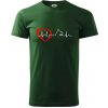 Nemecký ovčiak ekg - Klasické pánske tričko vyššej gramáže - XS ( Fľaškovozelená )