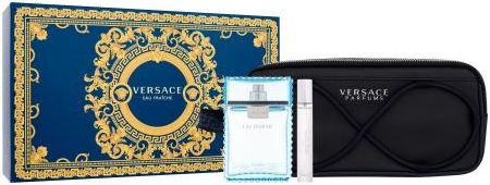 Versace Man Eau Fraiche darčekový set toaletná voda 100 ml + toaletná voda 10 ml + kozmetická taška