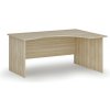 Ergonomický kancelársky písací stôl PRIMO WOOD, 160x120 cm, pravý, dub prírodný