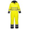 PORTWEST HI-VIS BIZFLAME S775/ Nehorľavá reflexná kombinéza do dažďa, antistatická - HV žltá/námorná modrá L