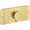 Axor One - Termostatická batéria pod omietku, na 2 spotrebiče, kefovaná mosadz 45712950