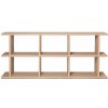 ferm LIVING Knižnica Kona Bookcase 3x2, Natural Oak Veneer – prírodná/dub