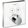 Hansgrohe Shower Select Glass - Termostatická batéria pod omietku na 2 spotrebiče, biela/chróm - 15738400