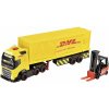 Dickie DHL nákladné vozidlo Volvo FH 16 s vysokozdvižným vozíkom