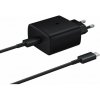 EP-TA845EBE + EP-DW767JBE Samsung Quickcharge 45W Cestovní nabíječka Black (OOB Bulk)