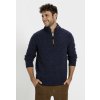Camel Active Pullover Troyer Night Blue Check