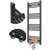 Vodný kúpeľňový radiátor Granitan 486 W 50 x 120 mm čierny